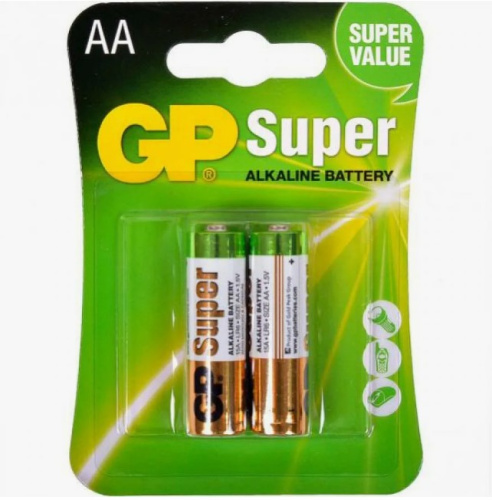 Элемент питания GP Super 15A LR6/316 (АА) (упак/2шт) 0027 ВИА