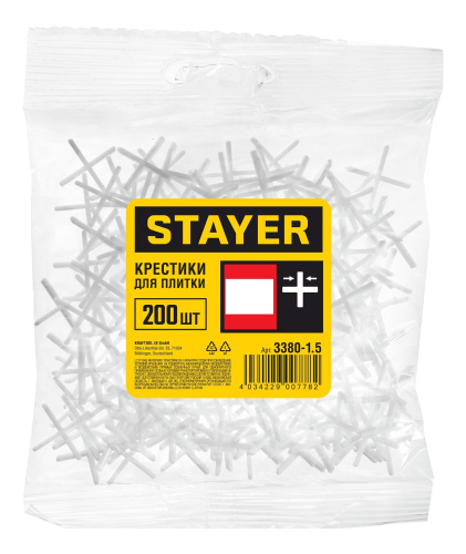 Крестики для плитки 2,5мм STAYER (упак.200шт) 