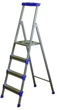 Стремянка широкие 4 ступени металл. СМ4 НИКА ВИА