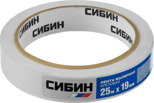 Скотч малярный 25мм х 25м креповый СИБИН ВИА