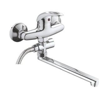 Смеситель для ванны прямой нос 30 см (40) Силумин Accoona A7040 ВИА