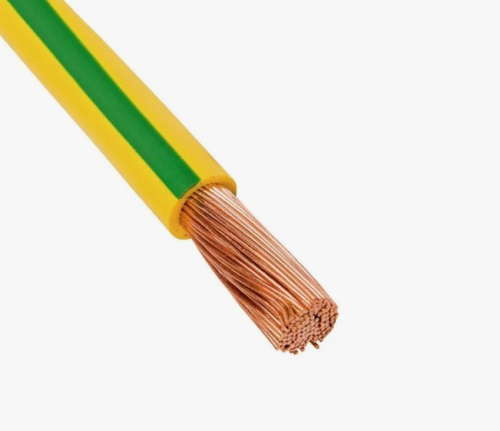 Провод силовой ПуГВ 1х2.5 желто-зеленый (Металлист) ВИА