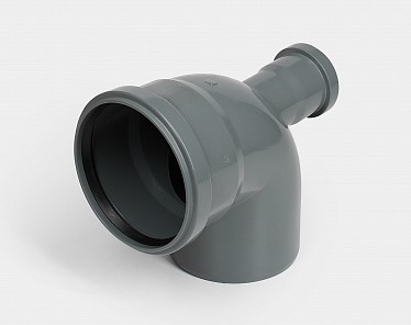Отвод канализационный D110х90° с фронтальным выходом D50 СТАНДАРТ КОНТУР