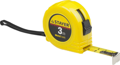 Рулетка в ударопрочном корпусе из ABS STAYER Standard 3м/16мм ВИА 