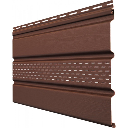 Софит Т4 для сайдинга коричневый частично перфорированный GL ВИА