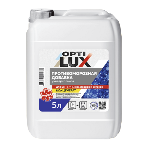 Противоморозная добавка д/бетона -25С ОПТИЛЮКС КОНЦЕНТРАНТ ИЖ 5л ВИА