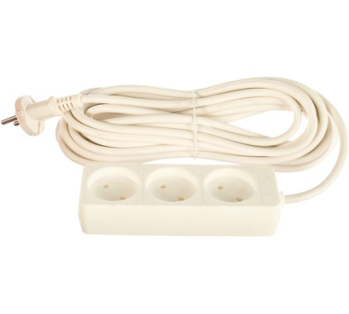 Удлинитель бытовой 2200 Вт 3 гнезда ПВС 10м ТМ Союз ВИА