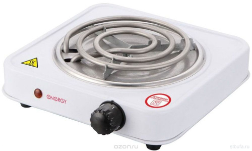 Электроплитка 1 конфорка спираль 1кВт черная EN-902B ENERGY ВИА 