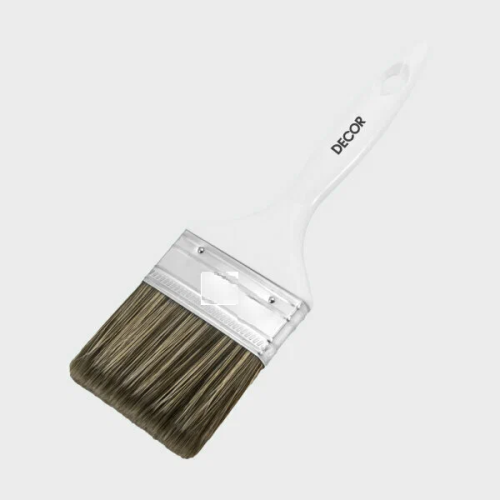 Кисть "Profi для лака" 100*15мм темная синтетическая щетина пластиковая ручка DECOR