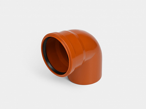Отвод канализационный D110х90° ОРАНЖ КОНТУР
