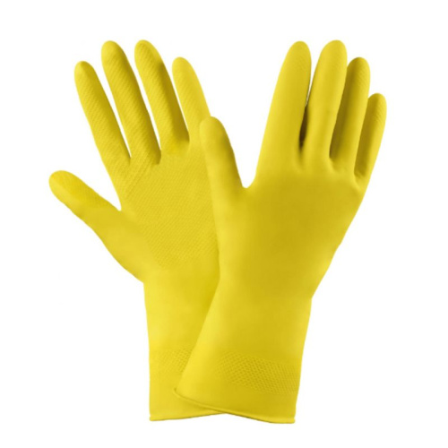 Перчатки латексные хозяйственные (желтые) размер L Komfi ВИА