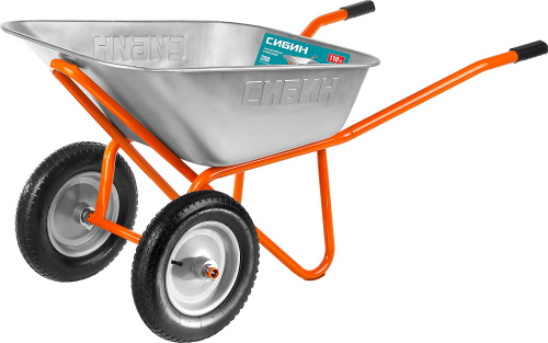 Тачка строительная двухколесная СТ-22 110 л 200 кг СИБИН