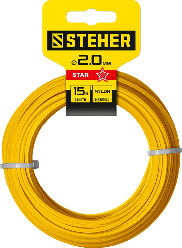 Леска для триммера ЗВЕЗДА 2.0 мм 15 м STEHER ВИА