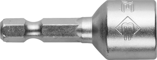 Бита с торцовой головкой "Нат-драйвер" магнитная Cr-V Е 1/4″ 13*45 уп/2шт ЗУБР ВИА