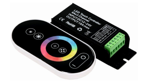 Контроллер к LED ленте RGB 12/24v с сенсорным черным ПДУ провод-20см FERON ВИА