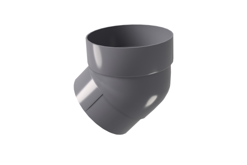 Колено трубы 45 град. ПВХ GL стандарт графит