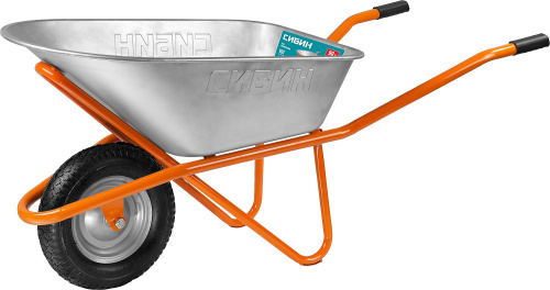 Тачка строительная одноколесная СТ-12 90 л 180 кг СИБИН ВИА