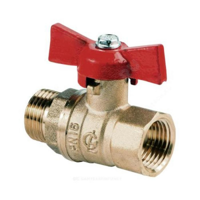 Кран шаровой латунь Стандарт 231 Ду20 ВР/НР бабочка ГАЛЛОП ВИА