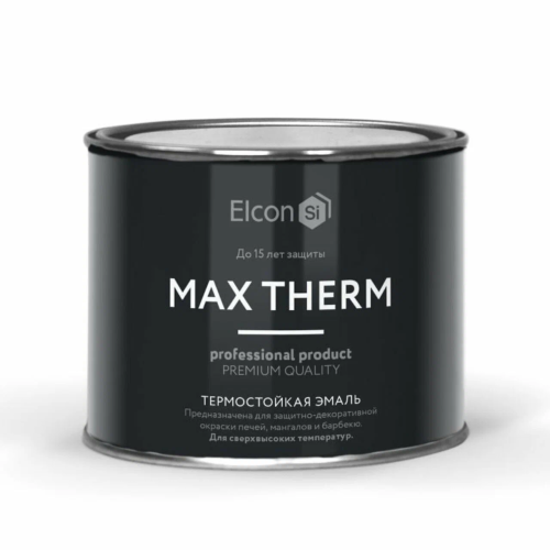 Эмаль термостойкая черная до 1000С ELCON 0,4кг ВИА