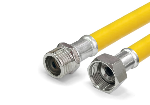 Подводка гибкая для ГАЗА, ПВХ с полиэфирной нитью, 1/2", г/ш, 1,0 м  VALFEX ВИА