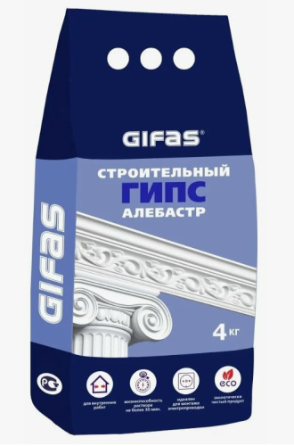 Гипс строительный Алебастр GIFAS 3кг 