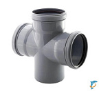 Крестовина РР-Н Ду110*110*87° серый б/нап ВИА