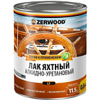 Лак яхтный алкидно-уретан. п/матовый  ZERWOOD ведро 0,8кг 