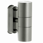 Светильник садово-парковый ДБУ вверх/вниз 2хGU10 без ламп IP44 серый ВИА