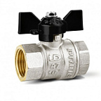 Кран шаровой латунный с никелевым покрытием DN15 1/2" ВР*ВР бабочка LD Pride