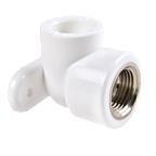 Угольник полипропиленовый с креплением Дн25*3/4" ВР РВК 