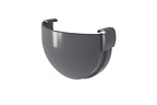 Заглушка желоба универсальная ПВХ стандарт графит GL 