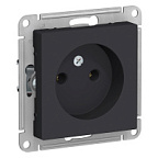 Розетка без заземления 16А механизм карбон ATLASDESIGN ВИА