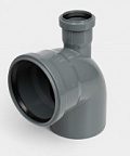 Отвод канализационный D110х90° с прямым выходом D50 СТАНДАРТ КОНТУР