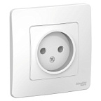 Розетка скрытой установки без заземления без шторок 16А, 250В белый BLANCA ВИА