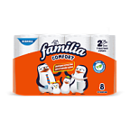 Бумага туалетная Familia Comfort 8шт белая 2-х слойная ВИА