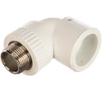 Угольник РР-R комбинир. белый Дн25*1/2" НР ВИА