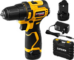 Дрель-шуруповерт CDB-120-2 в кейсе STEHER 12В 2АКБ (2Ач) бесщеточная