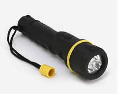 Фонарь ручной светодиодный 3LED 2хD обрезин. пластик ВИА