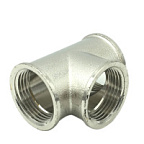 Тройник латунь никель Ду32 ВР ВИА