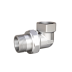 Сгон разъемный (американка) латунь никель угловая DN20 3/4" ВР * 3/4" НР LD  ВИА