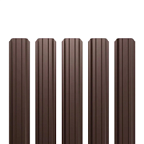 Евроштакетник Persona П-образный RAL8017 Шоколад 0,5*100 (1,20м) полукруглый рез ВИА