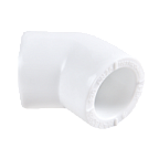 Угольник полипропиленовый белый Дн20*45° РВК