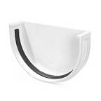 Заглушка желоба ПВХ универсальная стандарт белая GL 