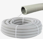 Труба гофрированная ПНД с зондом легкая серая ф 25 мм (20м/шт) ВИА