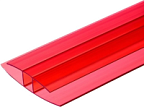 Профиль соединительный неразъемный 4-6мм красный Полипласт НН 6м ВИА
