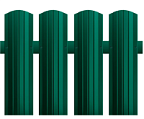 Евроштакетник Modern Полукруглый RAL6005 Зеленый мох 0,5*110 (1,20м) полукруглый рез ВИА Евроштакетник Modern Полукруглый RAL6005 Зеленый мох 0,5*110 (1,20м) полукруглый рез ВИА