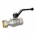 Кран шаровой латунный с никелевым покрытием DN15 1/2" ВР*НГ с накидной гайкой рычаг LD Pride ВИА