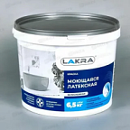Краска моющаяся ЛАКРА в/д латексная белая 6,5кг ВИА