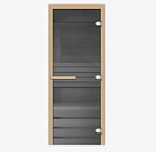 Дверь для бани Стандарт осина, стекло графит  700*1900*8 ВИА