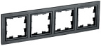 Рамка 4 поста РУ-4-БрЧ черный IEK BRITE ВИА